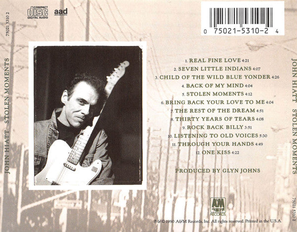 John Hiatt : Stolen Moments (CD, Album, Bla)