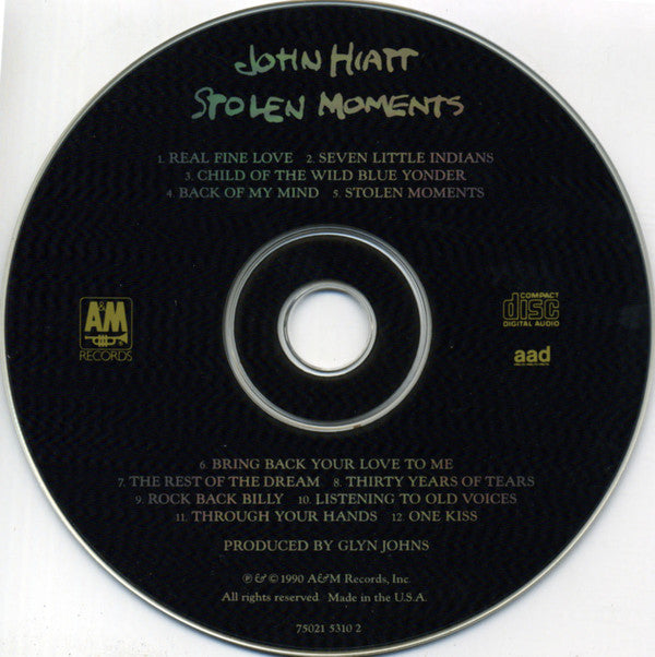 John Hiatt : Stolen Moments (CD, Album, Bla)