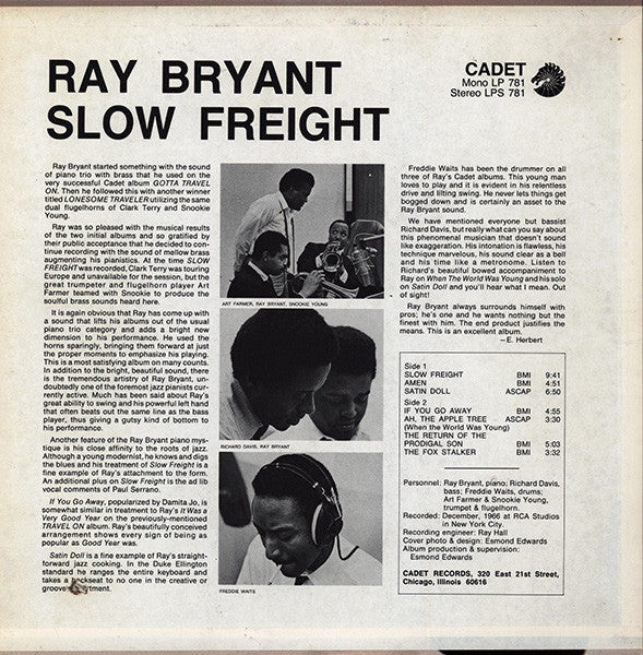 Ray Bryant : Slow Freight (LP, Album, Mono)