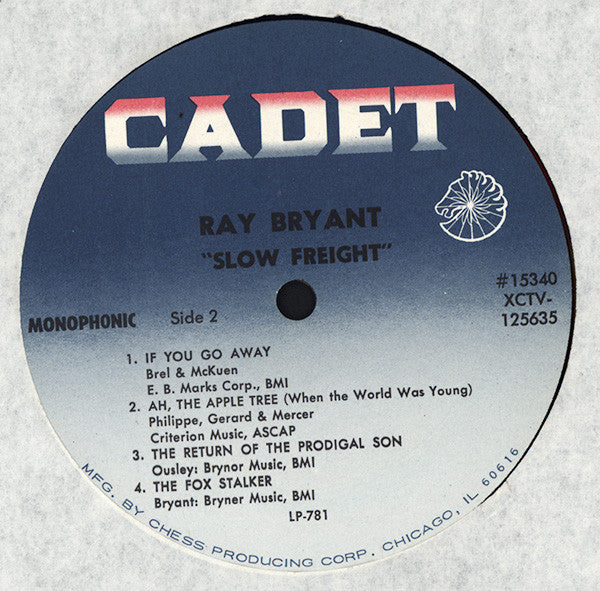 Ray Bryant : Slow Freight (LP, Album, Mono)