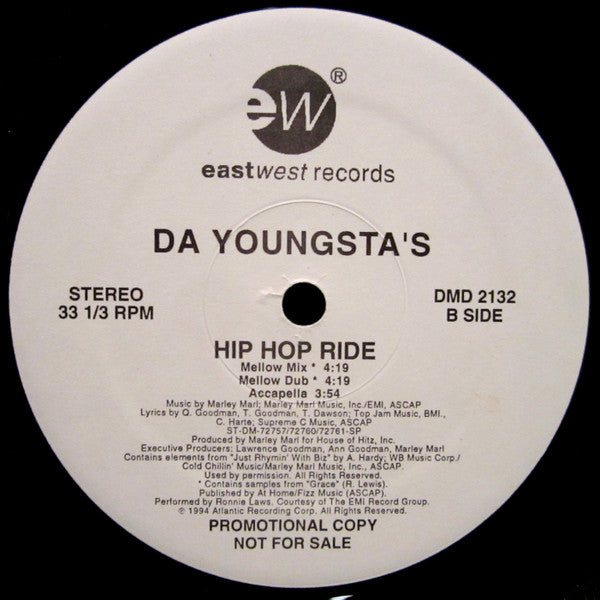 Da Youngsta's : Hip Hop Ride (12", Promo)
