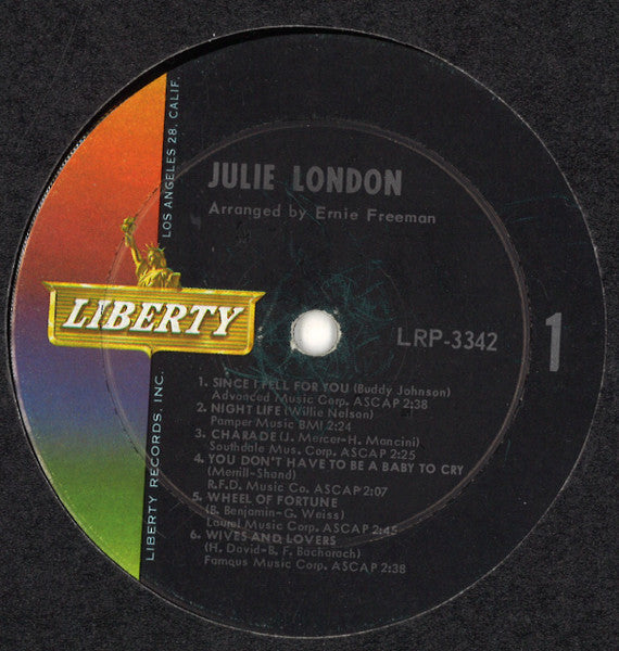 Julie London : You Don't Have To Be A Baby To Cry (LP, Album, Mono)