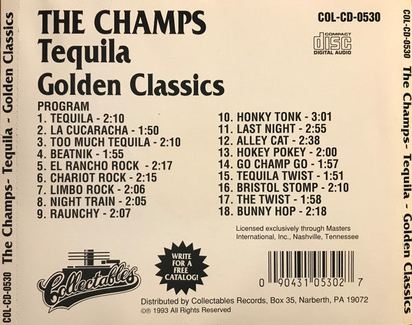The Champs : Tequila Golden Classics (CD, Album, Comp)