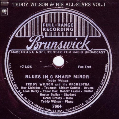 Teddy Wilson : Teddy Wilson And His All Stars Vol.1 (CD, Comp, RM)