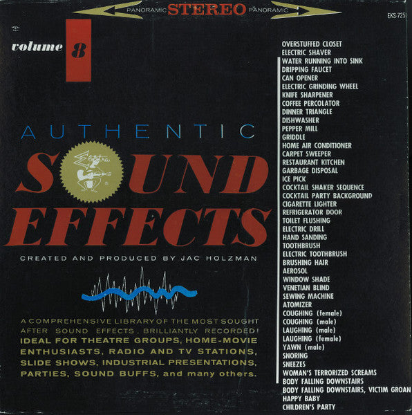 Jac Holzman : Authentic Sound Effects Volume 8 (LP, RE)