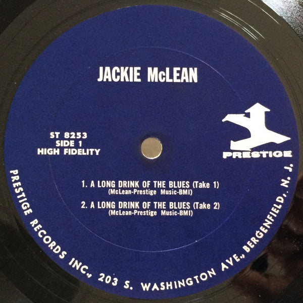 Jackie McLean : A Long Drink Of The Blues (LP, Album, Mono, RE)