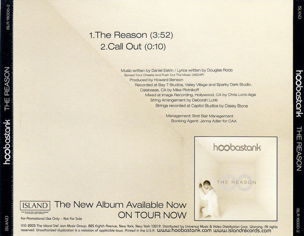 Hoobastank : The Reason (CD, Single, Promo)