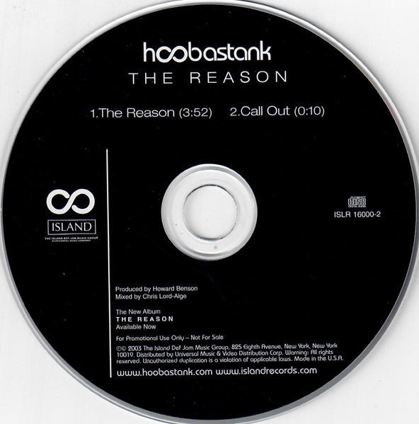 Hoobastank : The Reason (CD, Single, Promo)