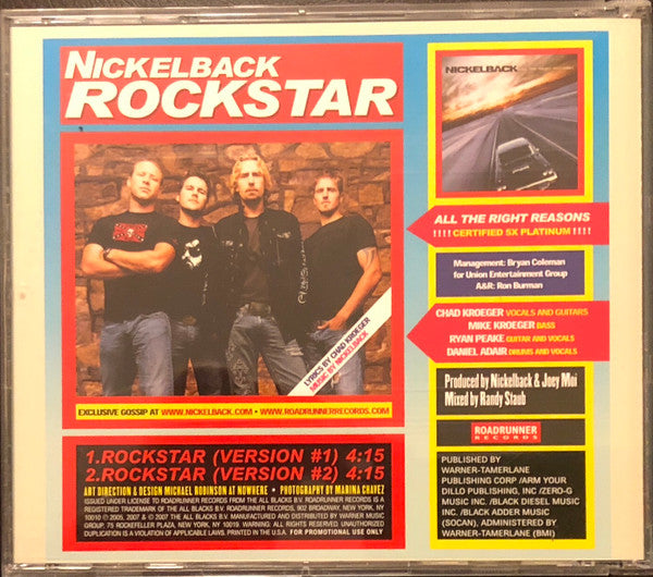 Nickelback : Rockstar (CD, Single, Promo)