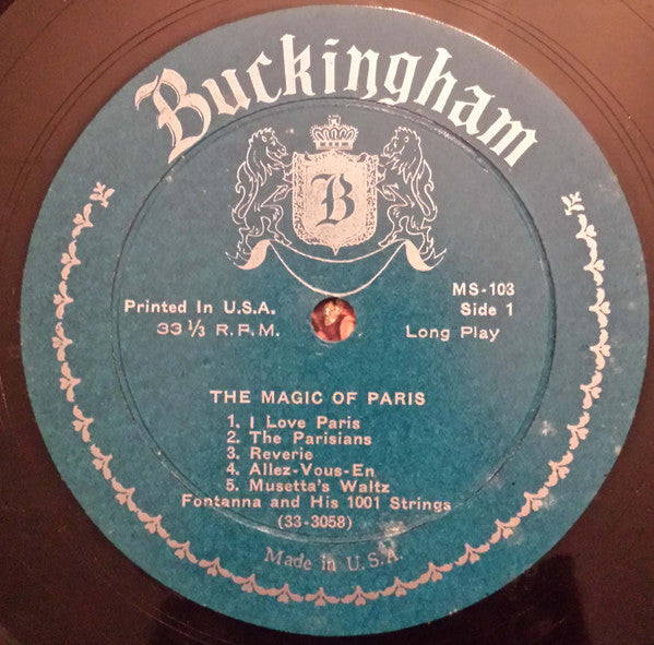 Fontanna And His 1001 Strings* : The Magic Of Paris (LP, Album)