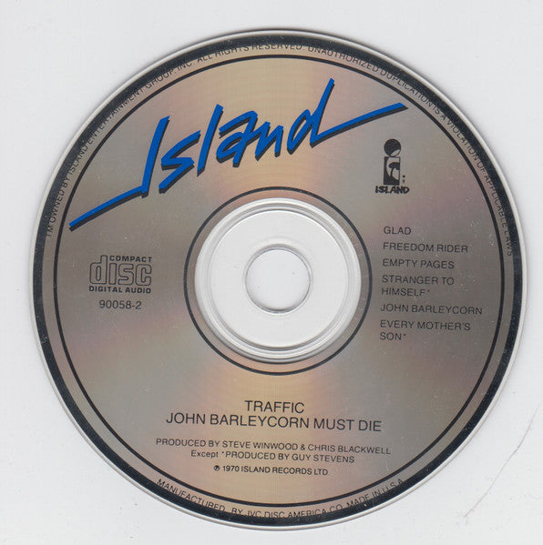 Traffic : John Barleycorn Must Die (CD, Album, RE)