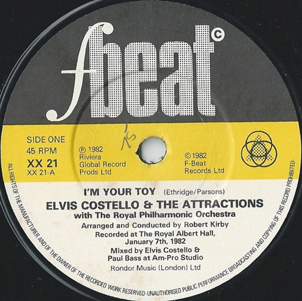 Elvis Costello & The Attractions With Royal Philharmonic Orchestra : I'm Your Toy (7", Single)
