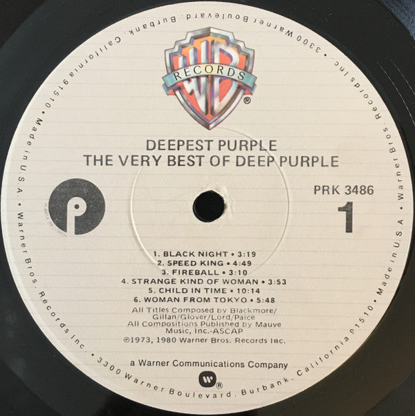 Deep Purple : Deepest Purple : The Very Best Of Deep Purple (LP, Comp)