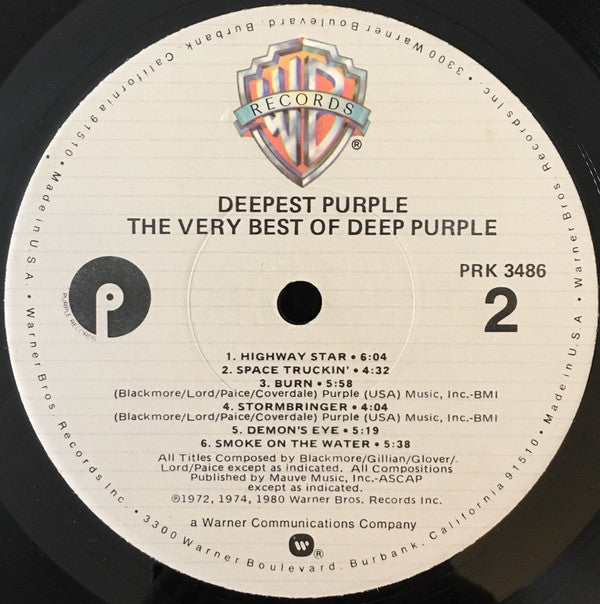 Deep Purple : Deepest Purple : The Very Best Of Deep Purple (LP, Comp)