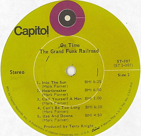 Grand Funk Railroad : On Time (LP, Album, Win)