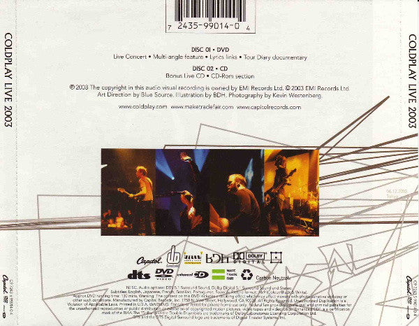 Coldplay : Live 2003 (DVD-V, NTSC + CD, Album, Enh)