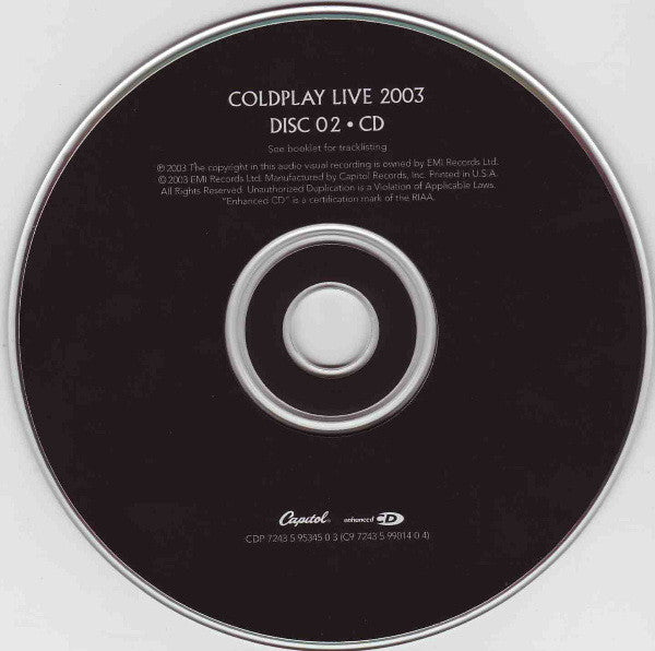 Coldplay : Live 2003 (DVD-V, NTSC + CD, Album, Enh)