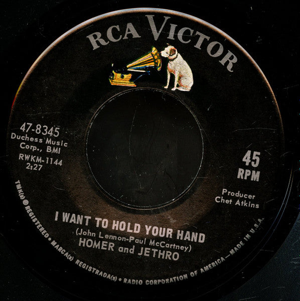 Homer And Jethro : I Want To Hold Your Hand (7")