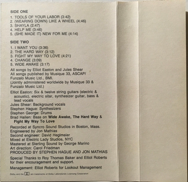 Elliot Easton : Change No Change (Cass, Album, Dol)