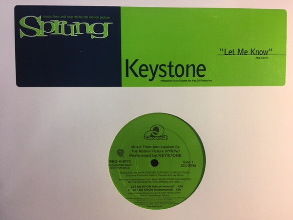 Keystone : Let Me Know (12", Promo)