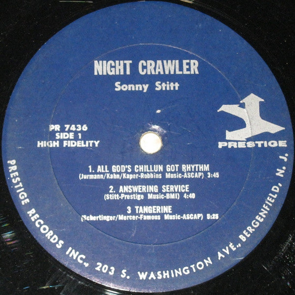 Sonny Stitt With Don Patterson : Night Crawler (LP, Album, Mono)