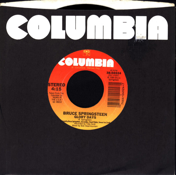 Bruce Springsteen : Glory Days / Stand On It (7", Single)