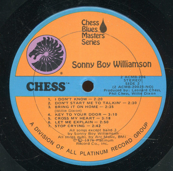 Sonny Boy Williamson (2) : Sonny Boy Williamson (2xLP, Comp, Gat)