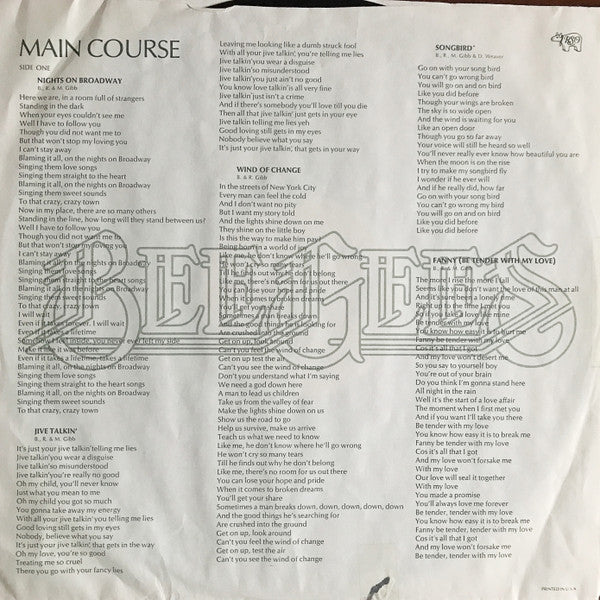 Bee Gees : Main Course (LP, Album, RE, Ter)