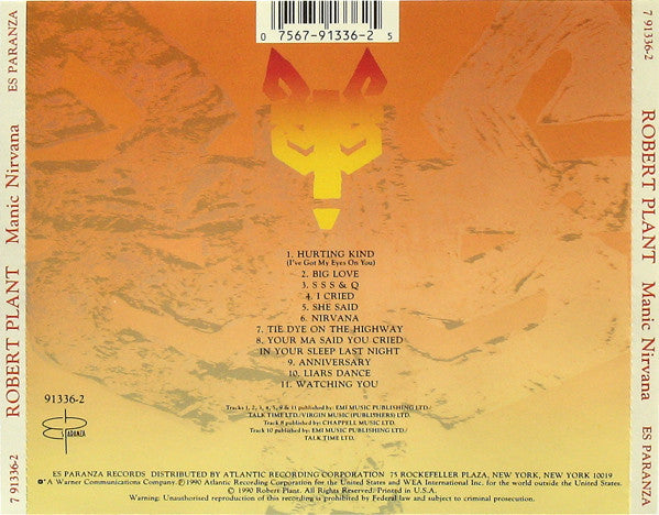 Robert Plant : Manic Nirvana (CD, Album, Lon)