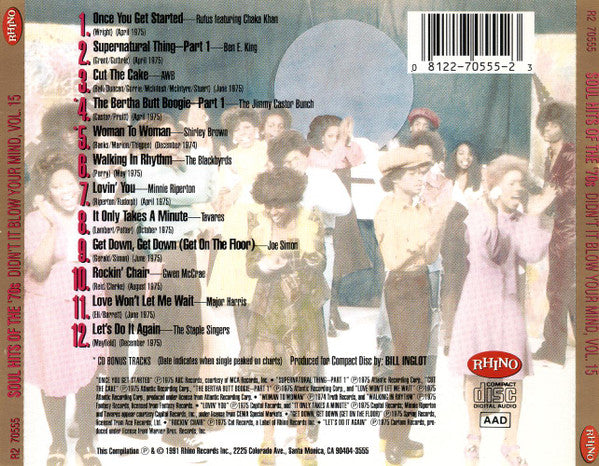 Various : Soul Hits Of The '70s - Didn't It Blow Your Mind Vol. 15 (CD, Comp, RM)