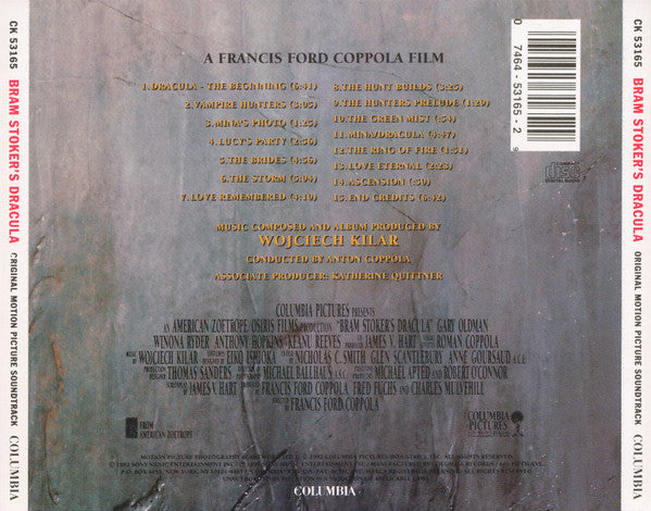 Wojciech Kilar : Bram Stoker's Dracula (Original Motion Picture Soundtrack) (CD, Album)