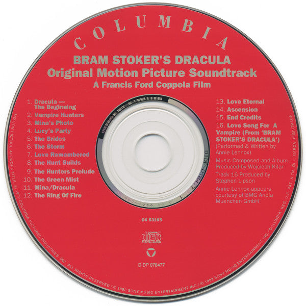 Wojciech Kilar : Bram Stoker's Dracula (Original Motion Picture Soundtrack) (CD, Album)