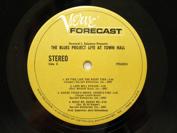The Blues Project : Live At Town Hall (LP, Album, MGM)