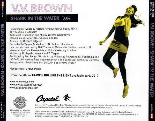 V.V. Brown : Shark In The Water (CD, Single, Promo)