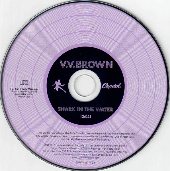 V.V. Brown : Shark In The Water (CD, Single, Promo)
