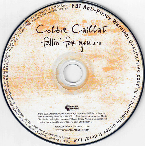 Colbie Caillat : Fallin' For You (CD, Single, Promo)