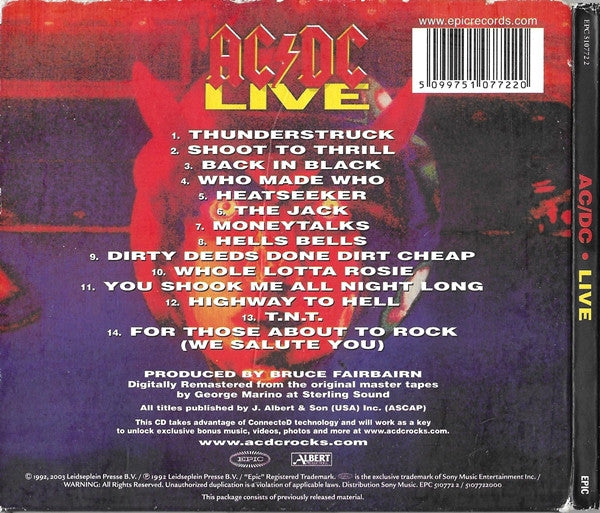 AC/DC : Live (CD, Album, RE, RM, Dig)