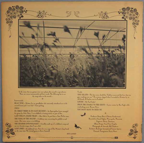 Leo Kottke : Greenhouse (LP, Album, RP, Win)