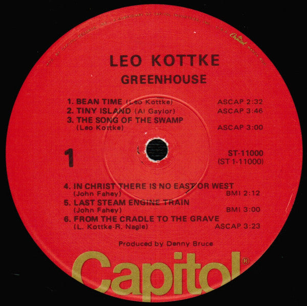 Leo Kottke : Greenhouse (LP, Album, RP, Win)