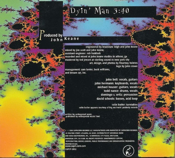 Widespread Panic : Dyin' Man (CD, Single, Promo, Dig)