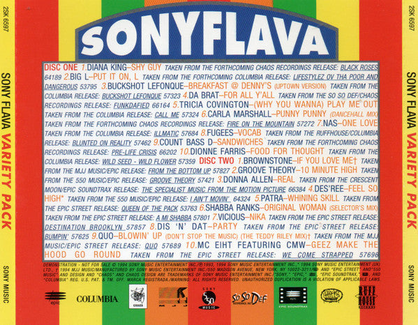 Various : Sony Flava (2xCD, Comp, Promo, Smplr)