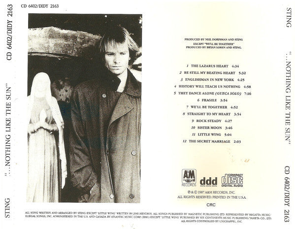 Sting : ...Nothing Like The Sun (CD, Album, Club, RE, RP)