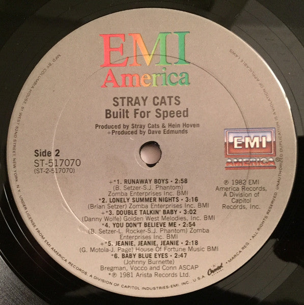 Stray Cats : Built For Speed (LP, Album, Comp, Club, Pit)