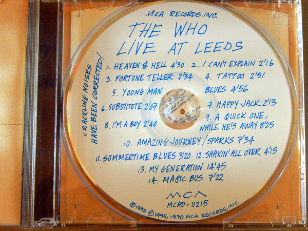 The Who : Live At Leeds (CD, Album, RE, RM)