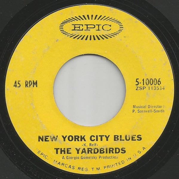 The Yardbirds : Shapes Of Things / New York City Blues (7", Single, Styrene, Ter)