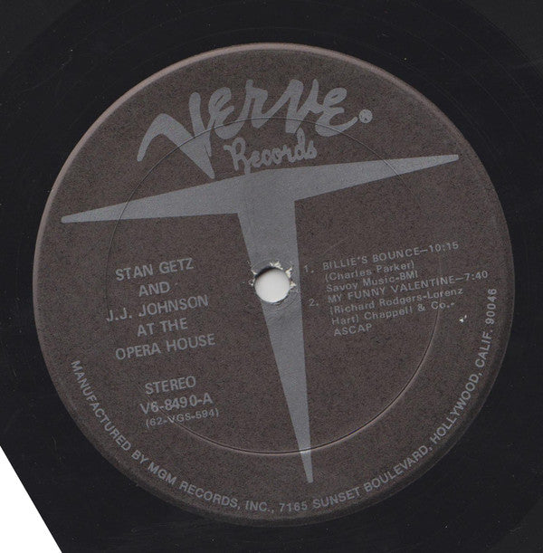 Stan Getz And J.J. Johnson : At The Opera House (LP, Album, RE)