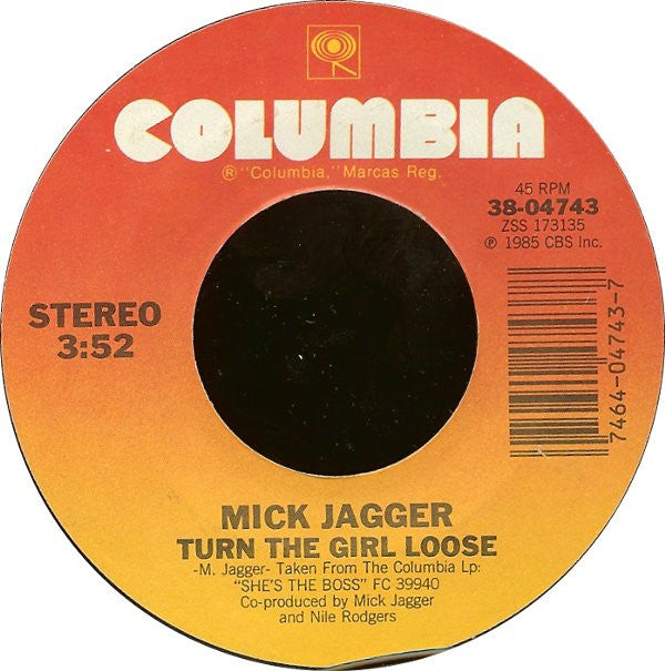 Mick Jagger : Just Another Night (7", Single, Styrene, Pit)