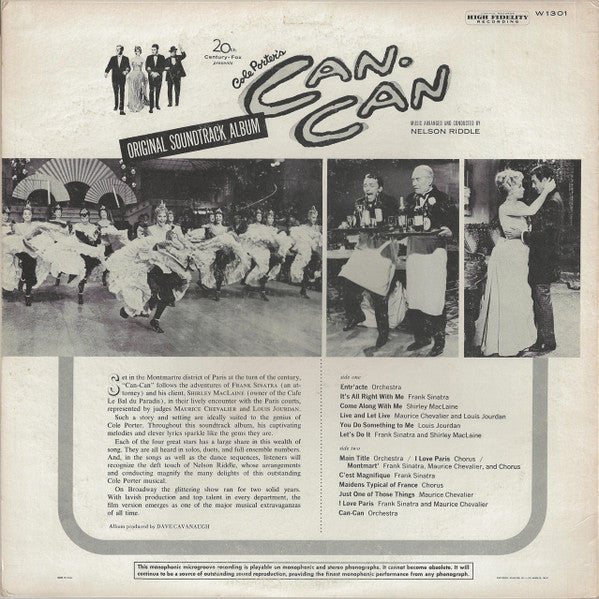 Cole Porter : Cole Porter's Can-Can:  Original Soundtrack Album (LP, Album, Mono, 1st)