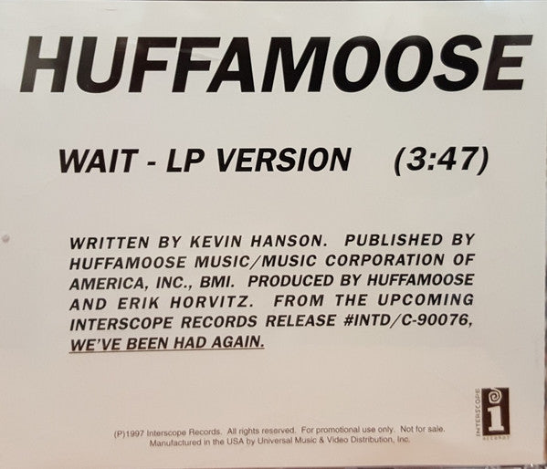 Huffamoose : Wait (CD, Single, Promo)