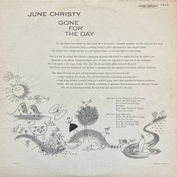 June Christy : Gone For The Day (LP, Album, Mono, Promo, Scr)